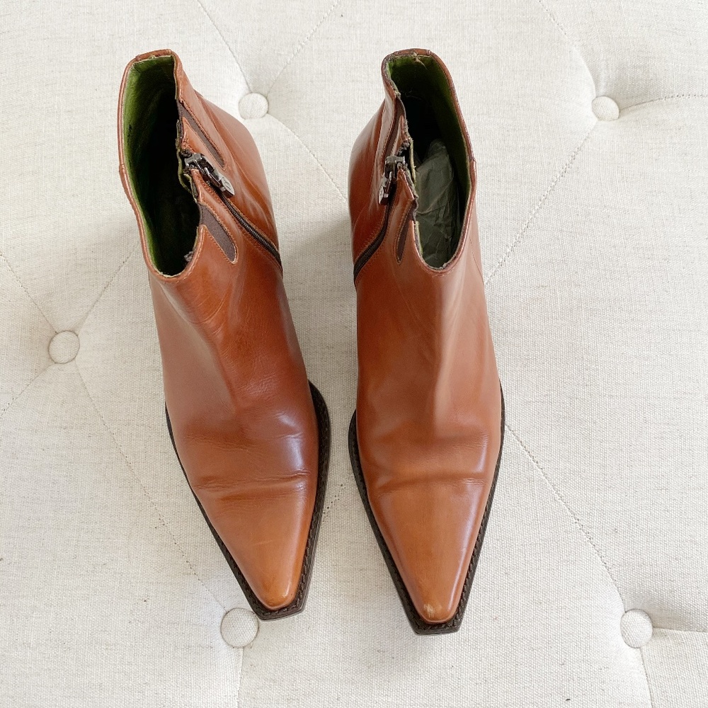 Donald J Pliner Tanith Leather Boots 7.5 - Picture 3 of 6